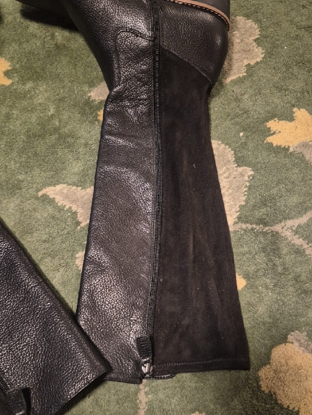 Vionic Black Leather & Suede Over-the-Knee Lug Sole Boots - Picture 4 of 10